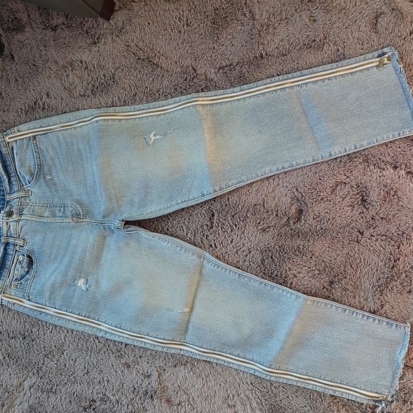 Pistola Fun Side Funtional Zipper Blue Denim jeans size 29 - Picture 2 of 13